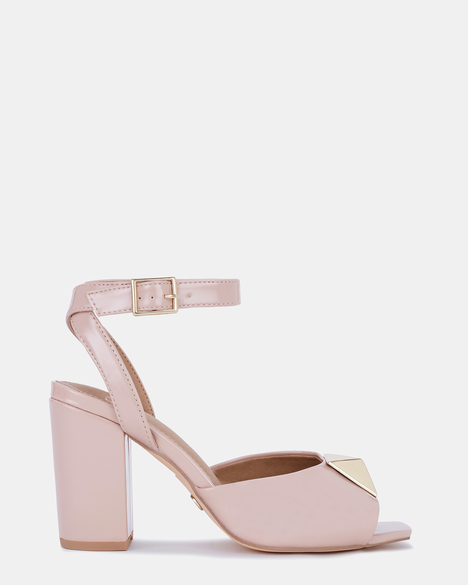 LINDI HEELS In NUDE PATENT Buy Women's HEELS Online Novo Shoes