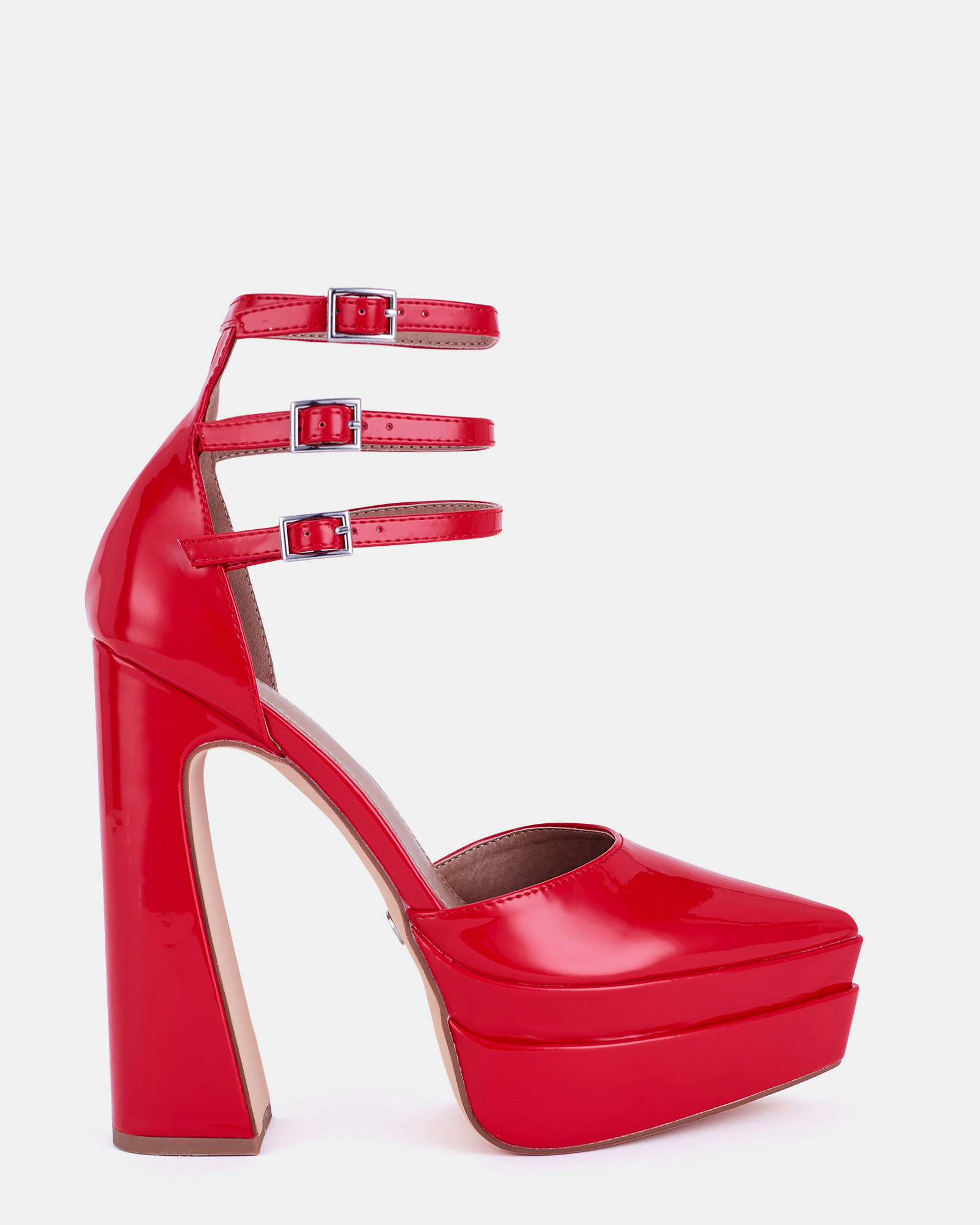 ZOELLA Red Patent Platform Heels Buy Women's HEELS Online Novo Shoes