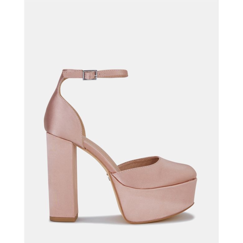 ILLINOIS / NUDE SATIN |Buy Women's HEELS Online in Neutral | Novo Shoes