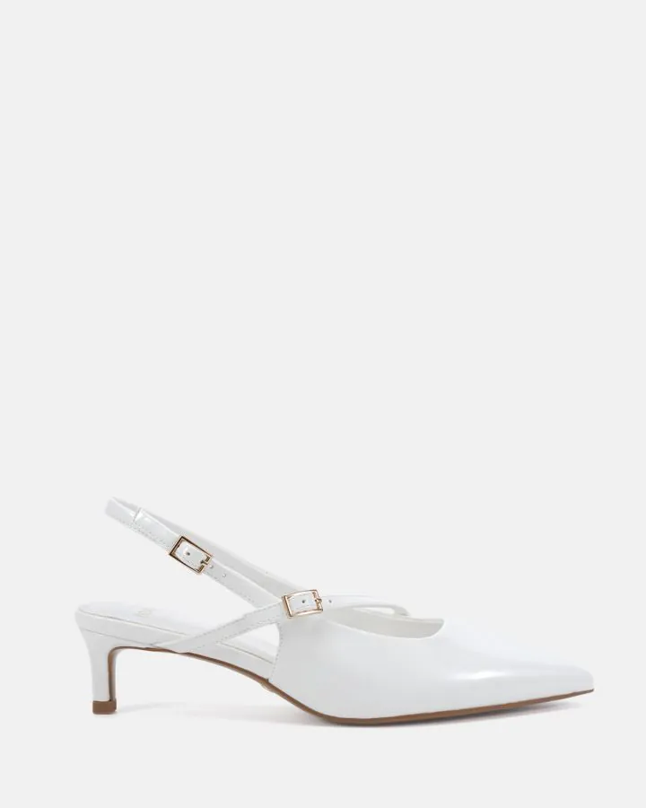 PADDED FOOTBED ISELA WHITE PATENT