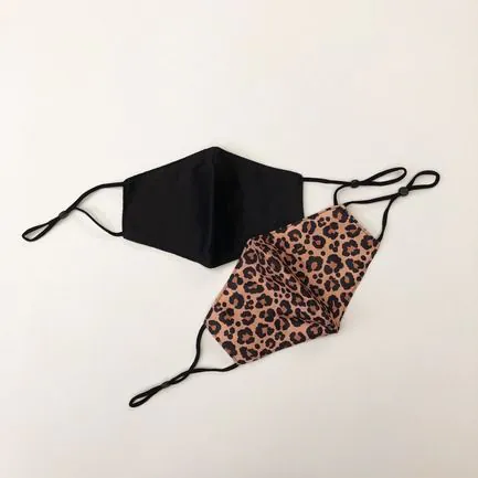 FACE MASK / BLACK & LEOPARD