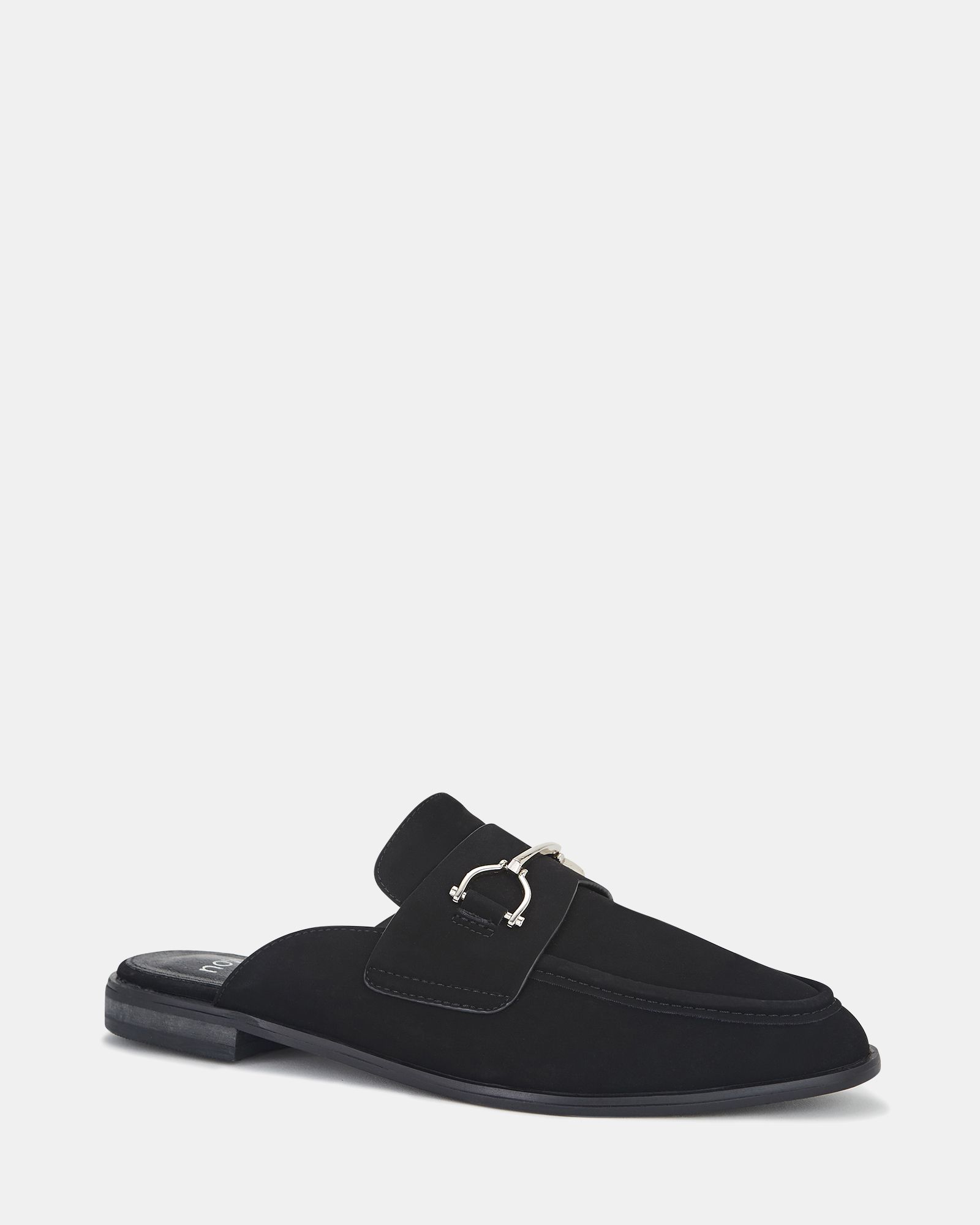 ELEANORA BLACK NUBUCK Slip Ons Buy Women's FLATS Online Novo Shoes
