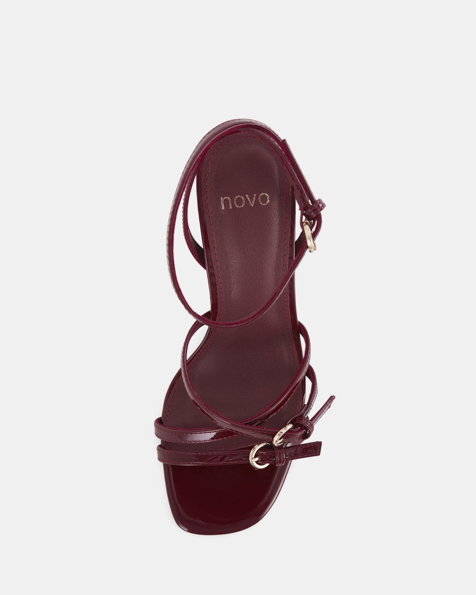 Novo Iggi Vegan Heels (Deep Red Patent) main image 1