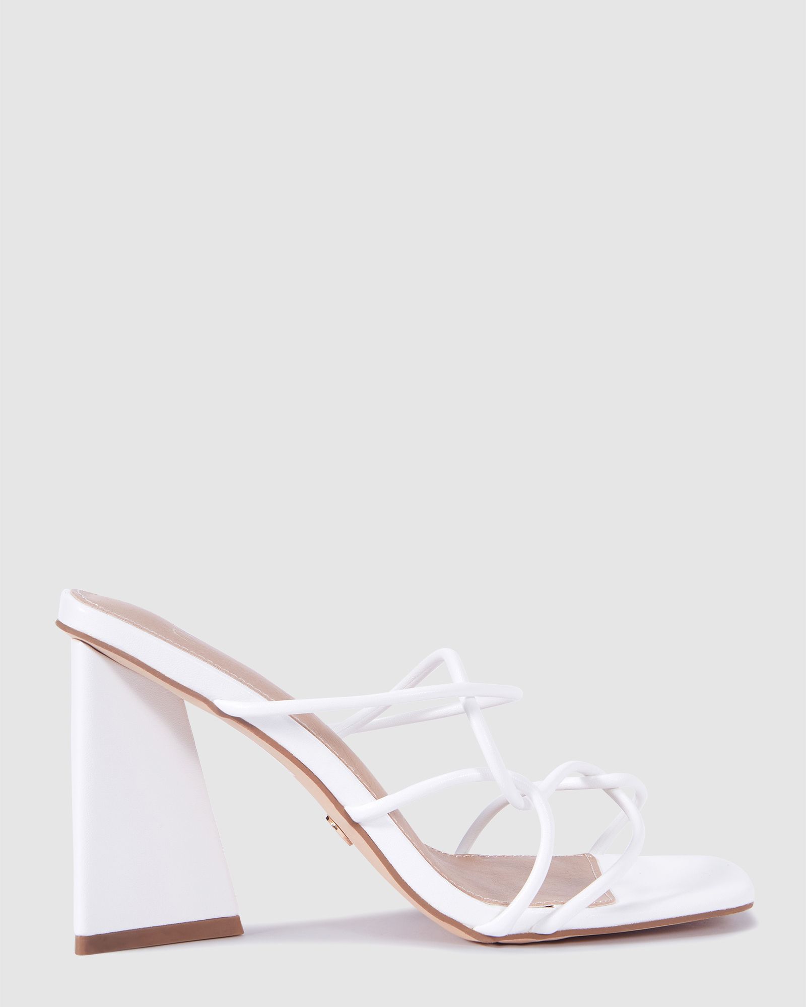 White Strappy Low Heeled Sandals (With images) | Low heel sandals, Kitten heel sandals, Low heels