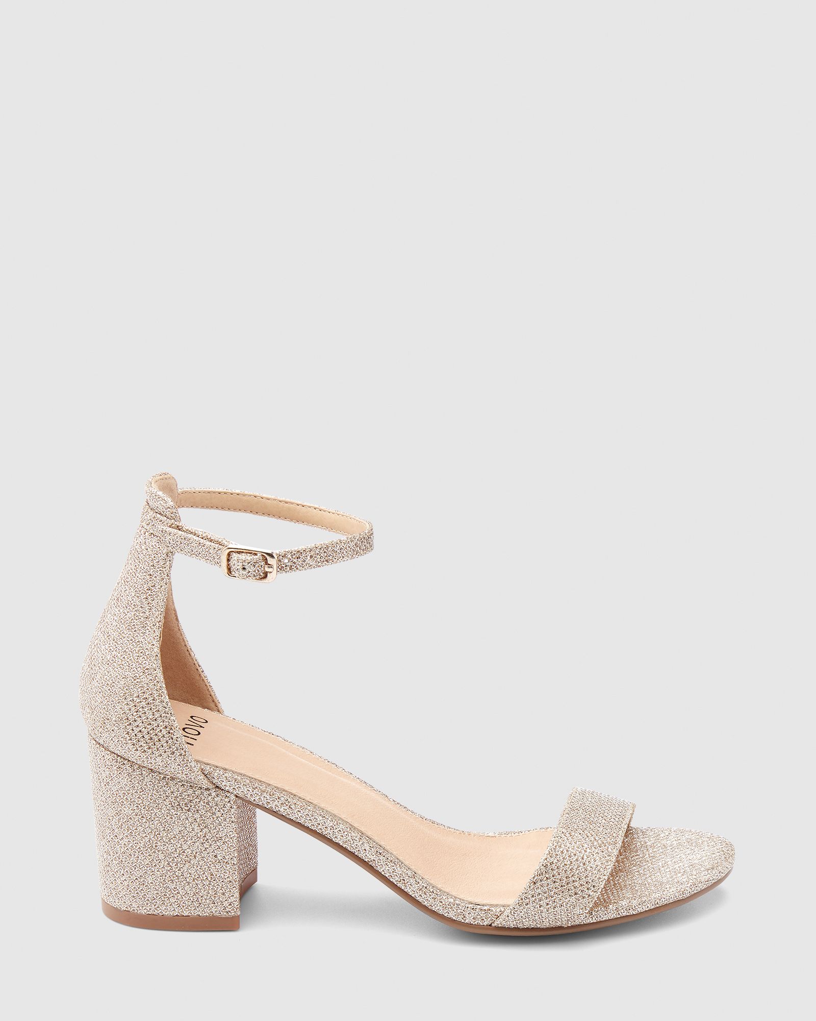 PUSHA / GOLD |Buy Women's HEELS Online in Metallic | Novo Shoes