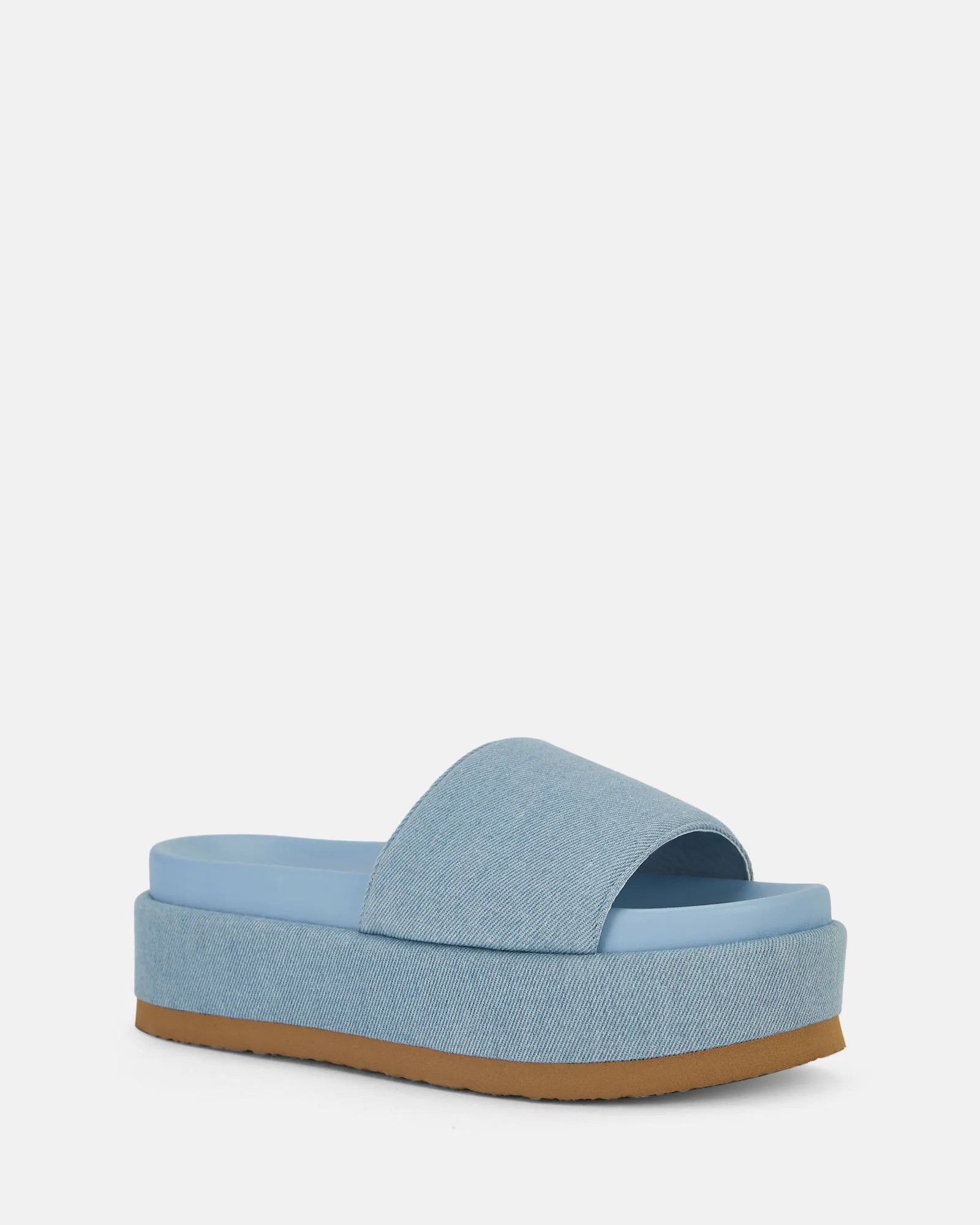 【PORTERNA】Evin Denim Sandals PORTERNA】Evin Denim Sandals Jojo Flat Sandals - Denim