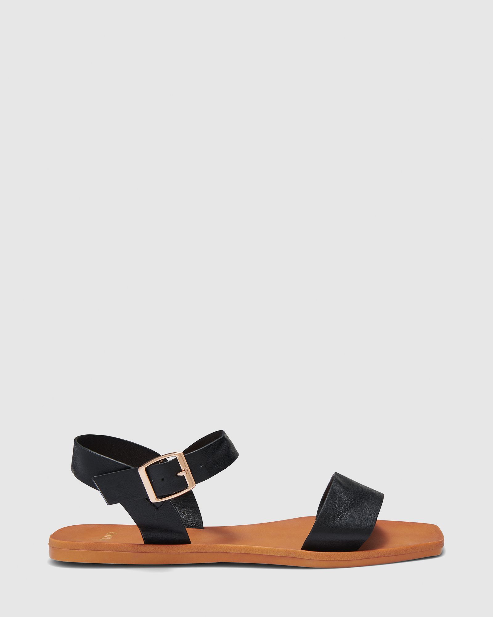 black flat sandals closed toe