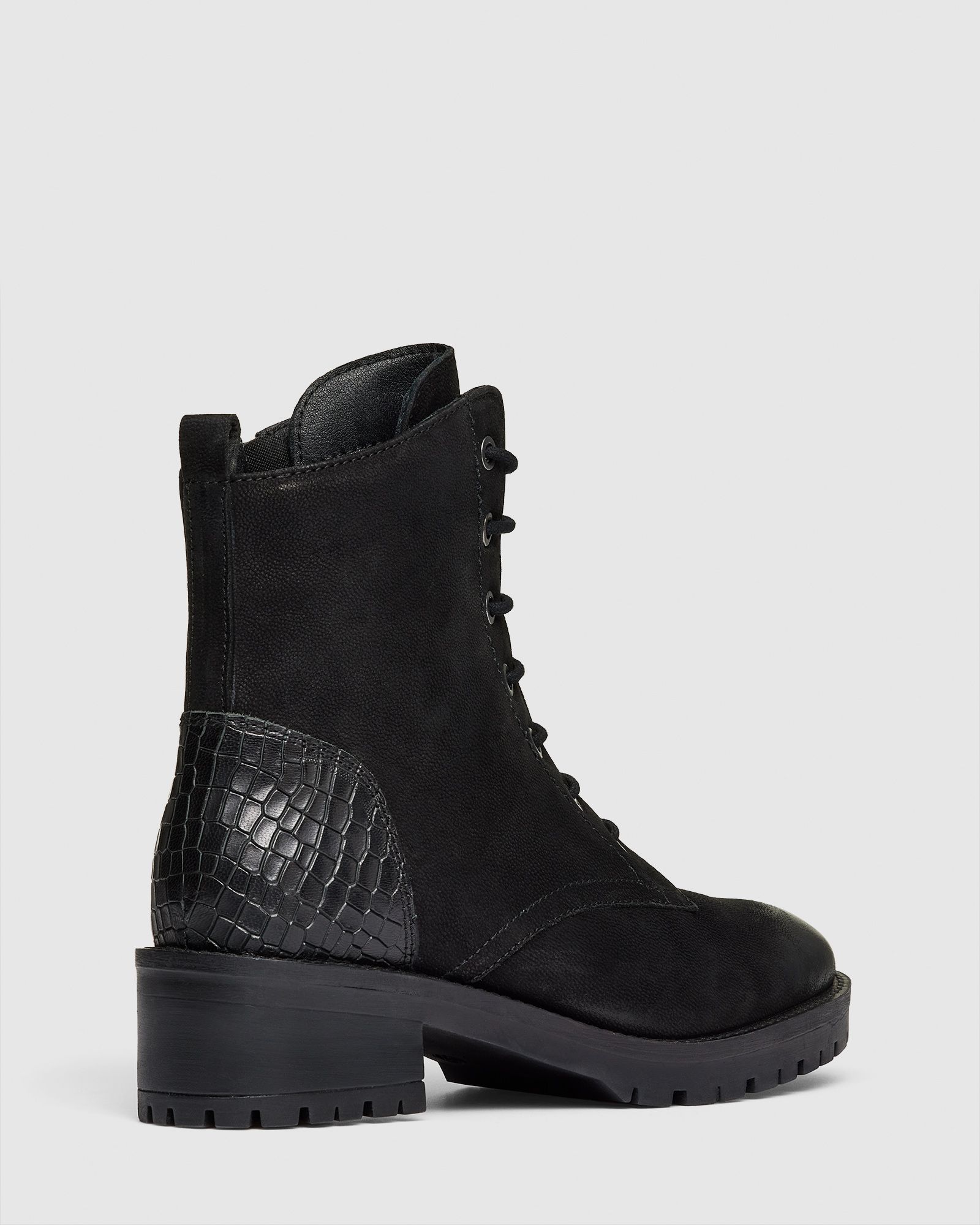 TIMBERLAKE BLACK Lace-Up Boots | Buy Women's BOOTS Online | Novo Shoes