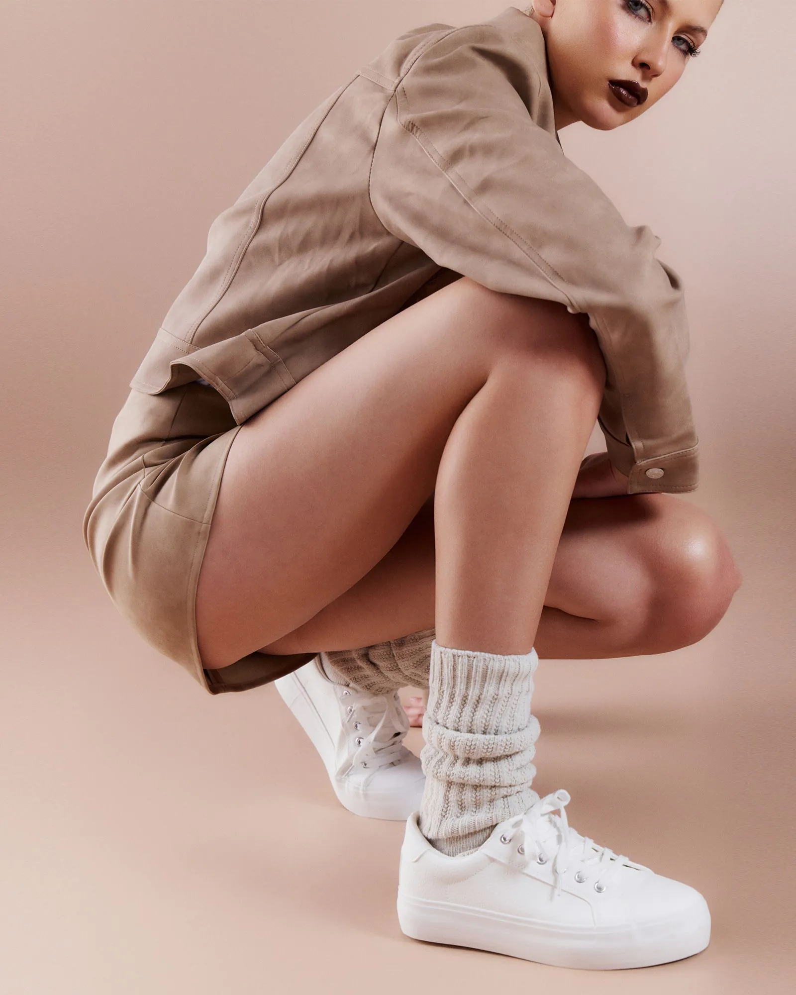 CARL White Pebble Lace Up Sneakers Buy Women's Womens Flats