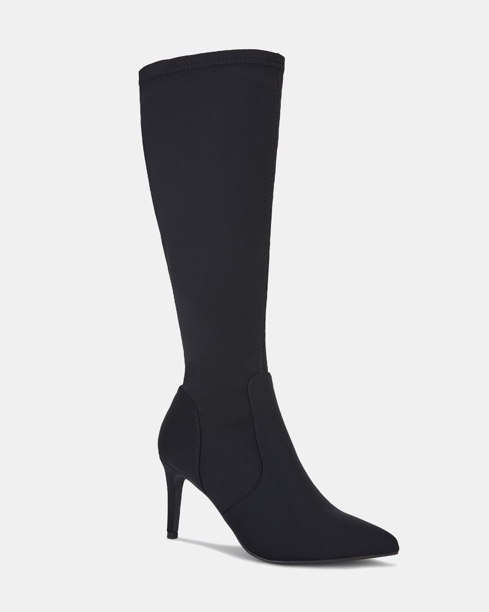 ORLEANS BLACK NEOPRENE Long Boots Buy Women's BOOTS Online Novo Shoes