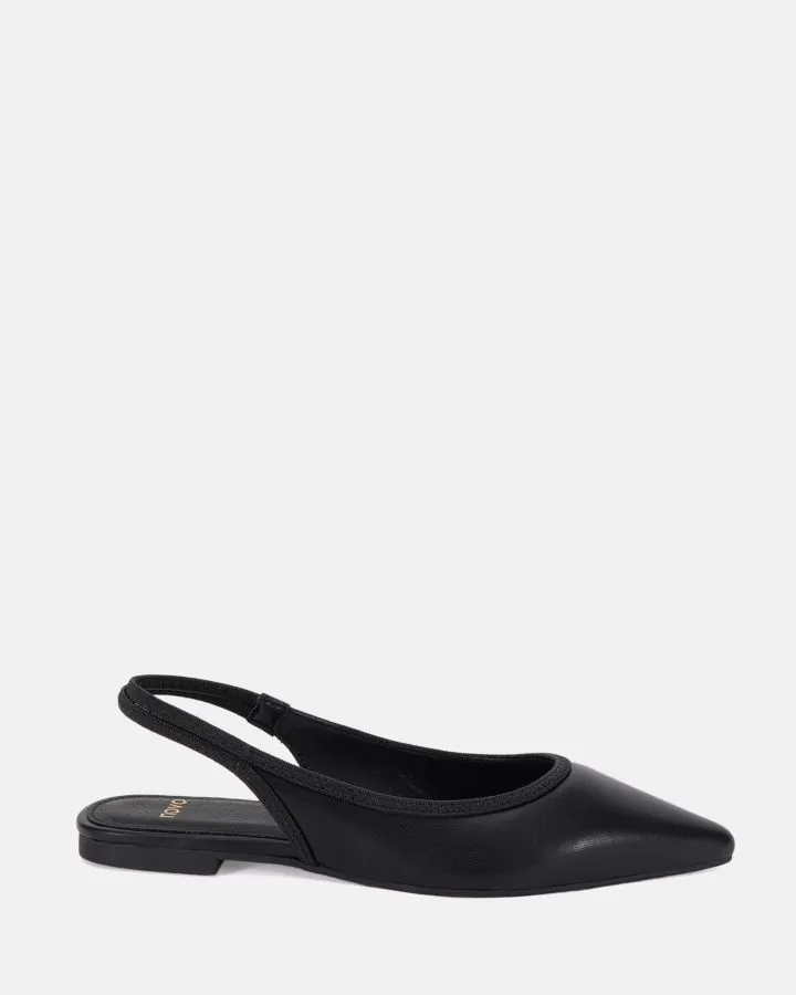 CASSEY  BLACK BALLET FLATS