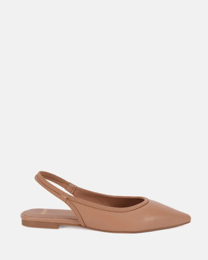 CASSEY  CAMEL BALLET FLATS