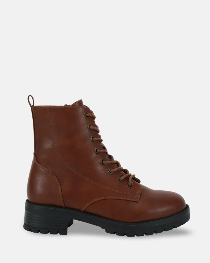 DANGELO  BROWN ANKLE BOOTS