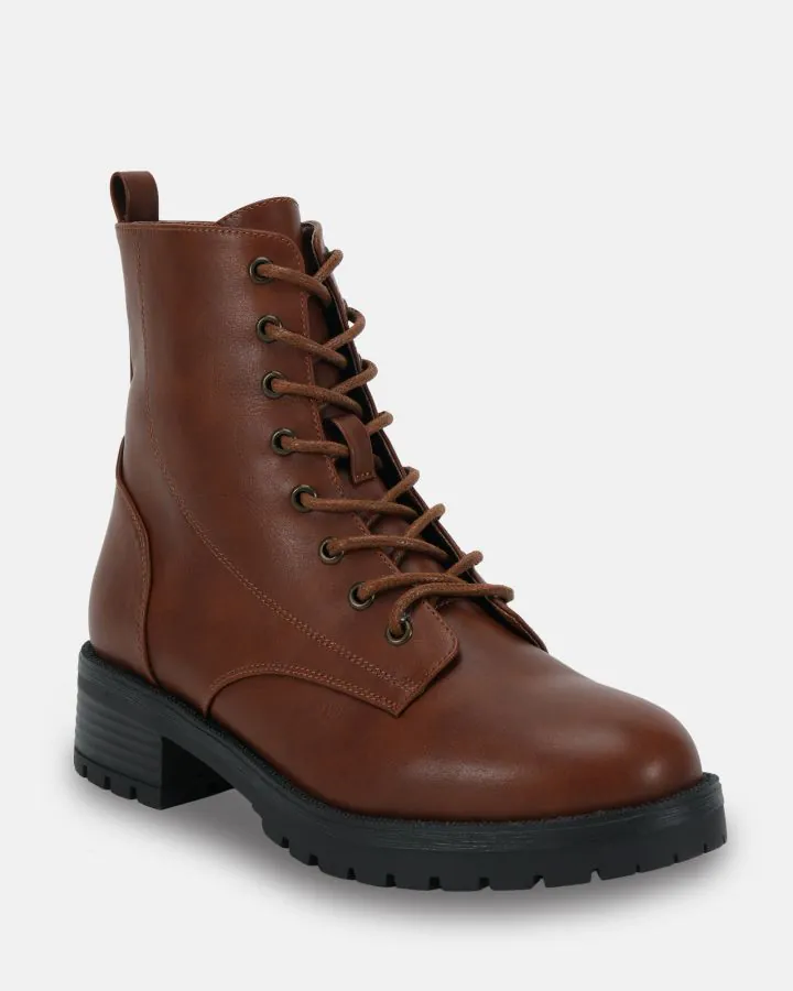 DANGELO  BROWN ANKLE BOOTS