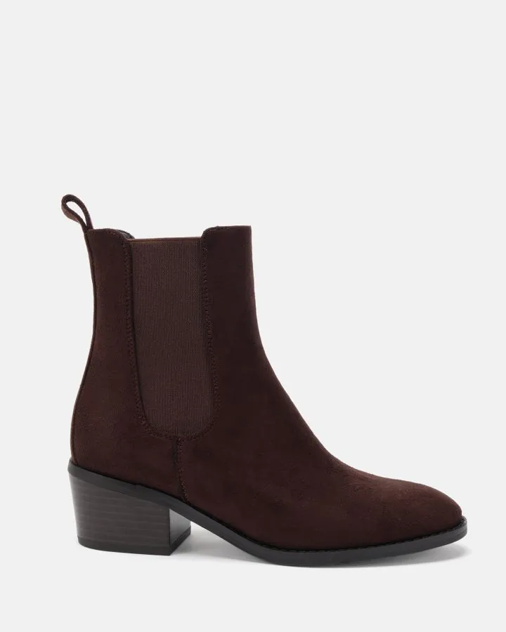 DILLAMOND  ESPRESSO SLIP ON BOOTS