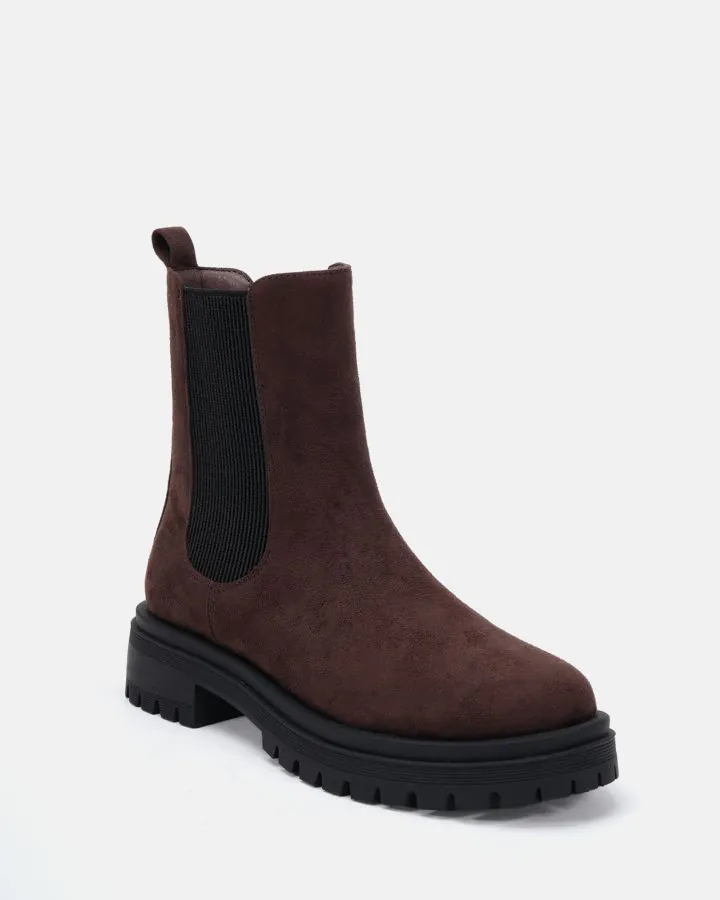 DOCTOR  ESPRESSO SUEDE ANKLE BOOTS