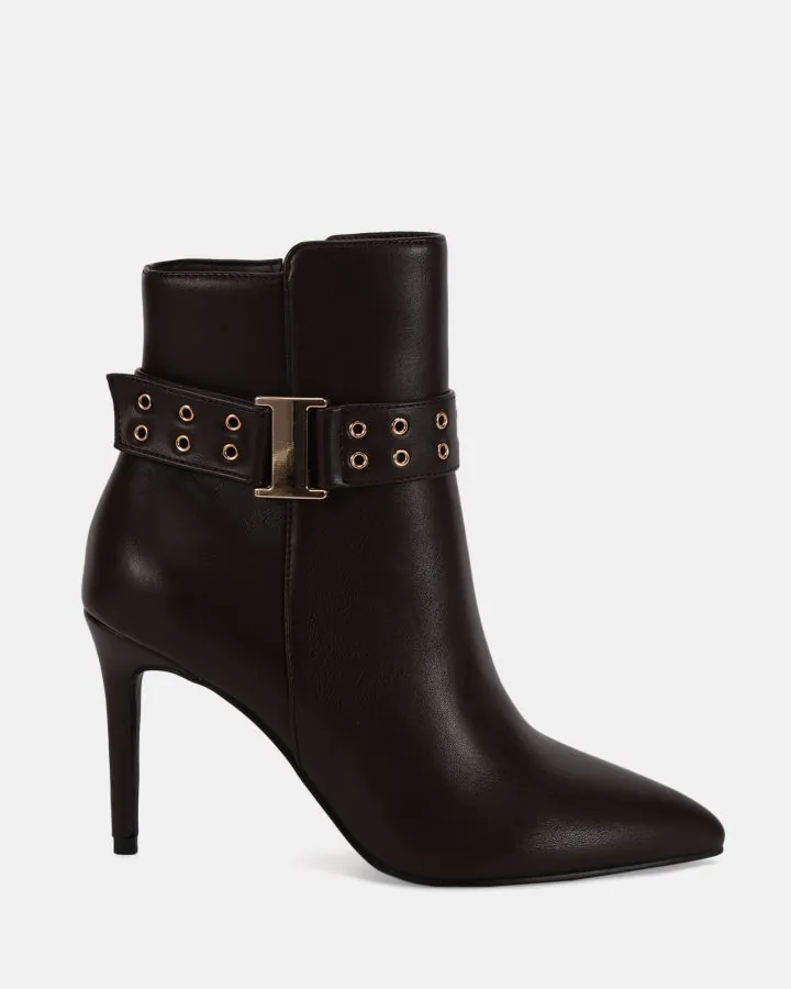 DOLLI  ESPRESSO ANKLE BOOTS