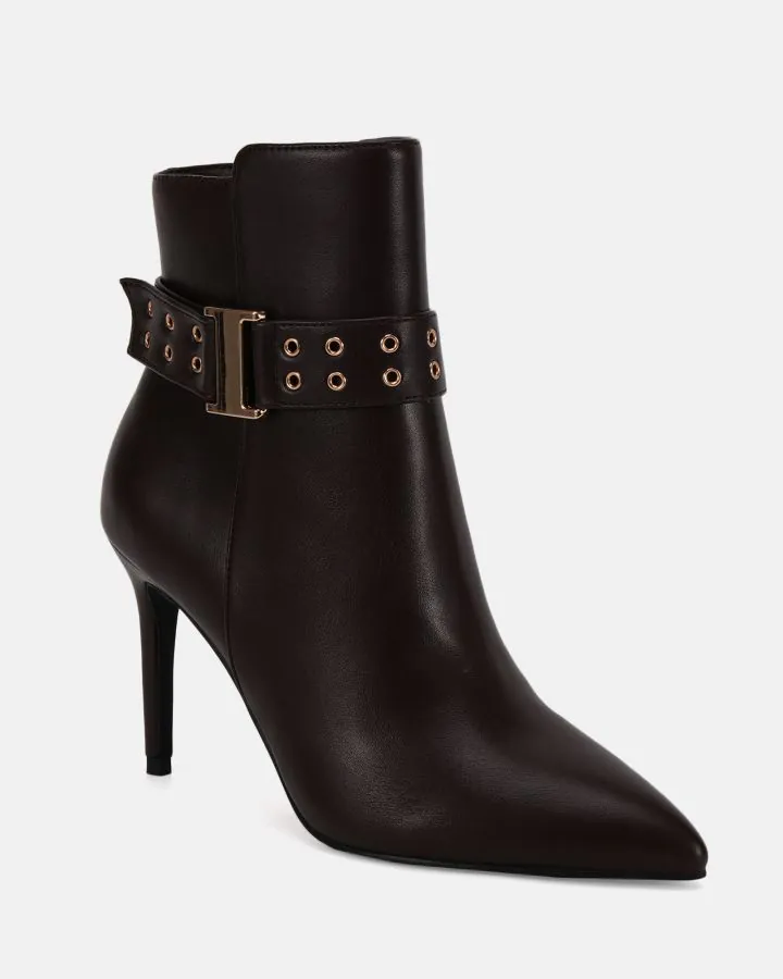 DOLLI  ESPRESSO ANKLE BOOTS