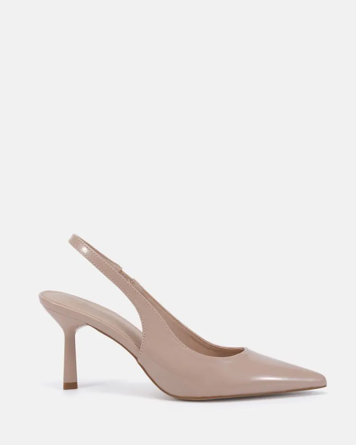 IRAYA  NUDE PATENT HIGH HEELS