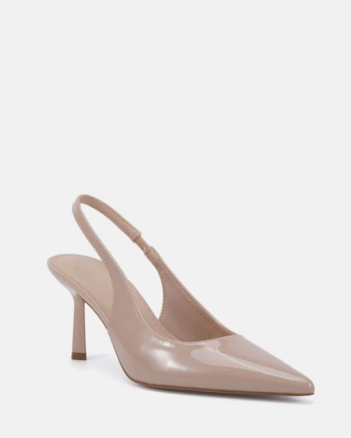 IRAYA  NUDE PATENT HIGH HEELS